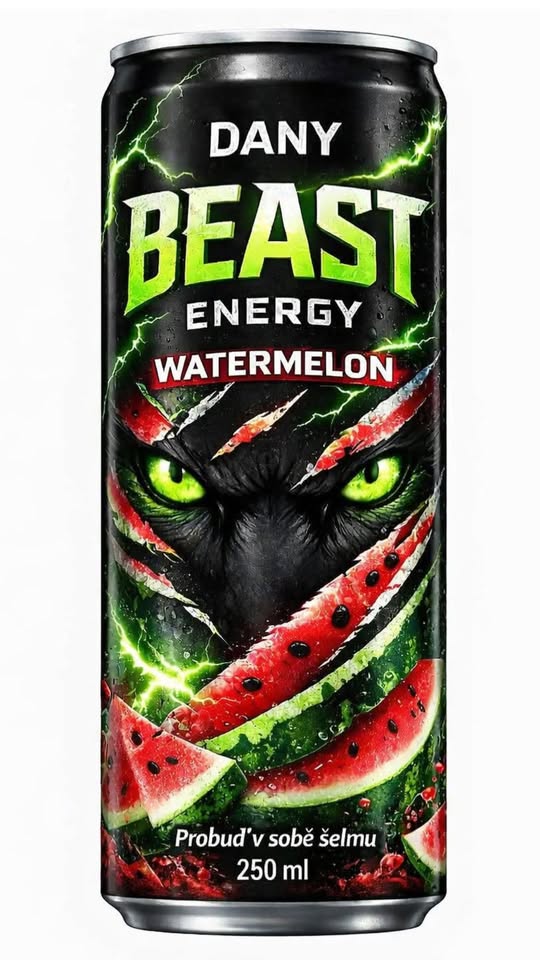DANY BEAST ENERGY Watermelon 250ml plechovka — LIMITED