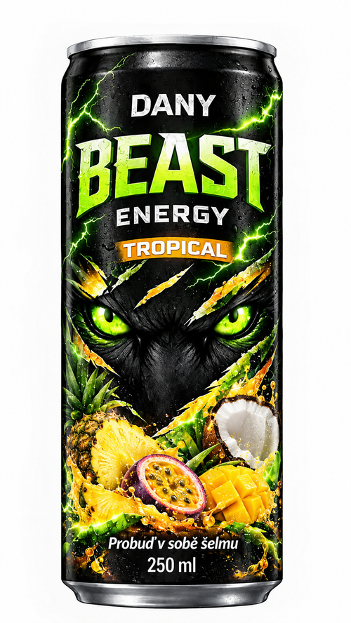 DANY BEAST ENERGY Tropical 250ml plechovka